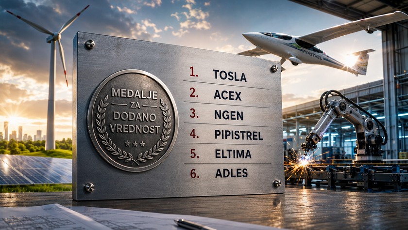 Medalje za dodano vrednost – lestvica slovenskih podjetij z Acexom na drugem mestu
